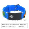 Personalized Medical ID Bracelet - Silicone ID Wristband with Medical Alert Badge for Women Kids Cute in Case of Emergency Bracelets(5.1''-6.5'') view 2