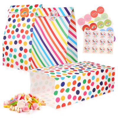 1Set Birthday Bags Party Festival Bags Wedding Christmas Bags with Stickers