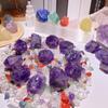 0.9 lbs Amethyst Crystals Raw Healing Crystal Large 1" Stones Bulk Gemstones Rocks for Tumbling Cabbing Fountain Decoration Polishing Wicca Reiki 400G Rough Quartz view 3