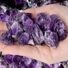 0.9 lbs Amethyst Crystals Raw Healing Crystal Large 1" Stones Bulk Gemstones Rocks for Tumbling Cabbing Fountain Decoration Polishing Wicca Reiki 400G Rough Quartz view 4