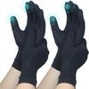 2 Pairs Full Finger Copper Arthritis Gloves with Touchscreen Tip, Compression Gloves for Women Men, Relief for Rheumatoid, Osteoarthritis, Carpal Tunnel, Hand Pain, Tendonitis, Computer Typing (S) view 1