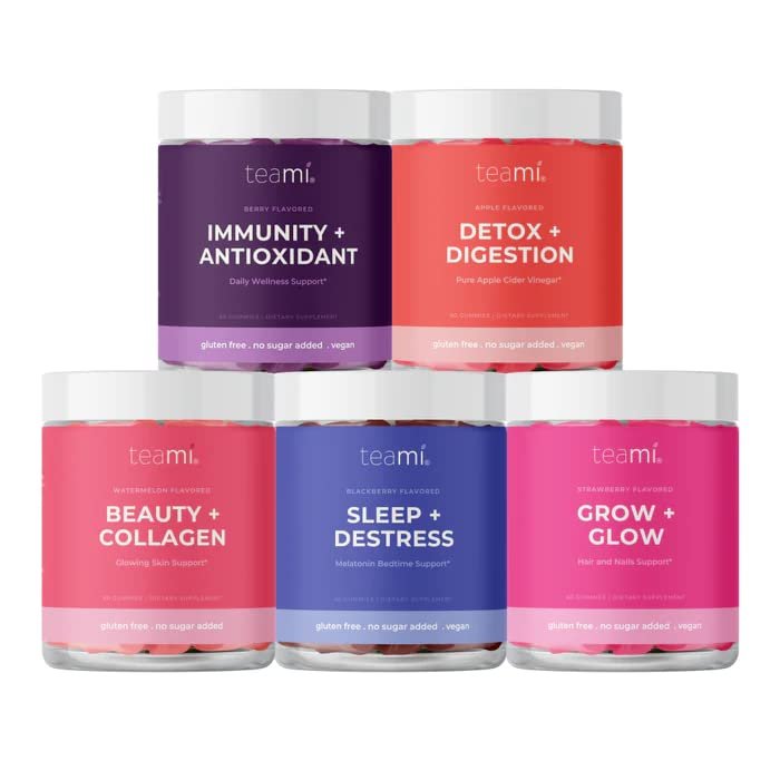 Teami Wellness Gummies Multivitamin Heart Shaped Gummies for Beauty and Wellness Routine Fruity Flavor Delicious Gummies for Women