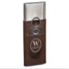 TEEAMORE Personalized Cigar Case with Cutter Custom Cigar Holder Leather 3-Finger Cigar Travel Case Cigar Set for Men Dark Brown view 1