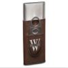 TEEAMORE Personalized Cigar Case with Cutter Custom Cigar Holder Leather 3-Finger Cigar Travel Case Cigar Set for Man Dark Brown view 1