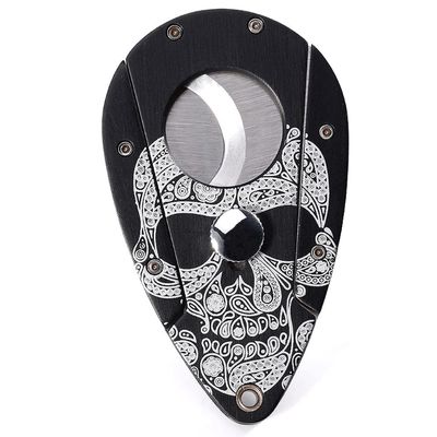 Feiyx Cigar Cutter - Portable Cigar Cutters, Stainless Steel Cigar Cutter with Exquisite Engraving Patterns, Perfect for Most Size of Cigars (Color : B)