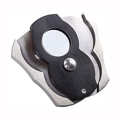 Feiyx Cigar Cutter,Guillotine Cigar Cutter, Sharp Double Blades & Stainless Steel, Portable Cigar Tool, Perfect for Used by Cigar Lovers,Stainless Steel Cigar Cutter Fan-Shaped Cigar Cutter