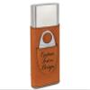 TEEAMORE Personalized Cigar Case with Cutter Custom Cigar Holder Leather 3-Finger Cigar Travel Case Cigar Set for Man Rawhide view 1