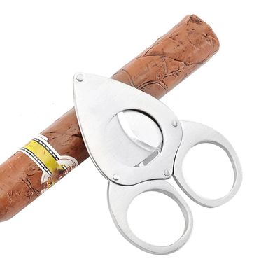Feiyx Cigar Cutter Stainless Steel Sharp Double Cut Blade for a Precise Perfect Cut, Bat-Type Double-Edged Cigar Cutter for Used by Cigar Lovers