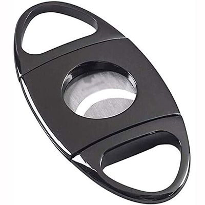 Feiyx Stainless Steel Cigar Cutter, Stainless Steel Sharp Blade Portable Cigar Cutter, Guillotine, Double Cut Round Head Scissors Sharp Blades, Perfect for Used by Cigar Lovers