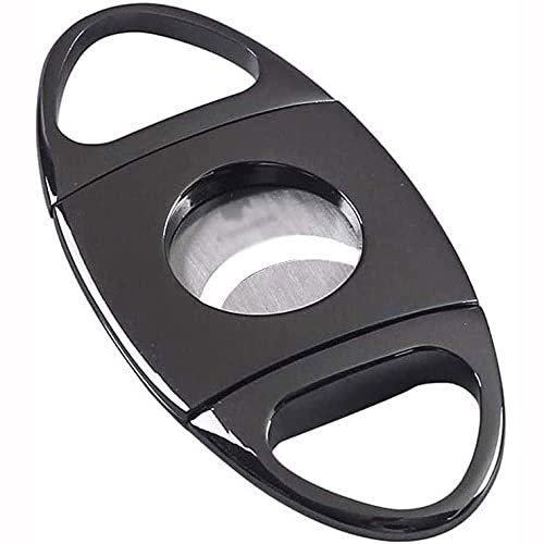 Feiyx Stainless Steel Cigar Cutter, Stainless Steel Sharp Blade Portable Cigar Cutter, Guillotine, Double Cut Round Head Scissors Sharp Blades, Perfect for Used by Cigar Lovers