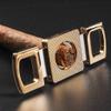 Feiyx Stainless Steel Cigar Cutter, Portable Cigar Cutters, Double Cut Round Head Scissors Sharp Blades, Stainless Steel Double-Edged Cigar Scissors, Perfect for Used by Cigar Lovers view 4