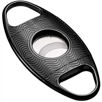 Feiyx Cigar Cutter, Portable Cigar Cutters, Stainless Steel Portable Double-Edged Thickened Cigar Cutter, Perfect for Used by Cigar Lovers (Color : Black)