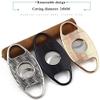 Feiyx Cigar Cutter, Portable Cigar Cutters, Stainless Steel Portable Double-Edged Thickened Cigar Cutter, Perfect for Used by Cigar Lovers (Color : Black) view 3