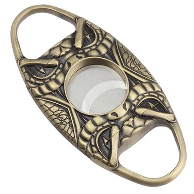 Feiyx Premium Cigar Cutter - Portable Cigar Cutters, Double Bladed Stainless Steel Cigar Cutter, Stainless Steel Cigar Cutter, Perfect for Used by Cigar Lovers (Color : Gold)