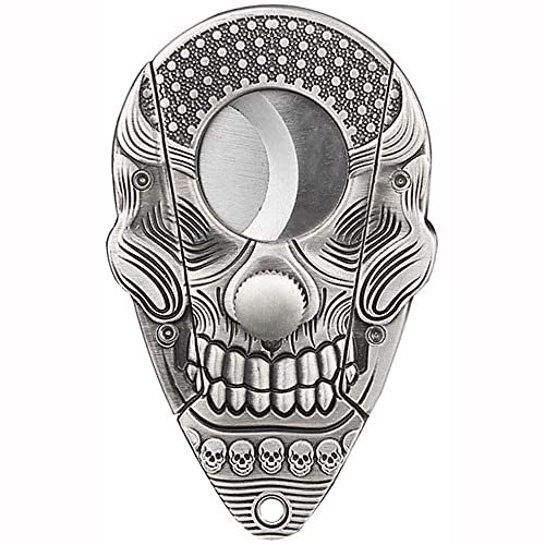 Feiyx Premium Cigar Cutter - Portable Cigar Cutters, Cigar Cutter Stainless Steel Cigar Cutter Sharp Metal Perfect for Used by Cigar Lovers (Color : Silver)
