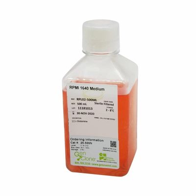 GenClone RPMI 1640, Without L-Glutamine 2000 mg/L D-Glucose 6 x 500 mL/Unit