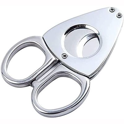 Feiyx Cigar Cutter, Stainless Steel Cigar Cutters Double Cut Blade Guillotine Scissors,Pocket Cigar Cutters Accessories for Used by Cigar Lovers