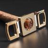 Feiyx Cigar Cutter Straight Cut Stainless Steel Cigar Cutter Metal Guillotine Double Cut Round Head Scissors, Thickened Double-Edged Cigar Cutter Perfect for Used by Cigar Lovers view 4