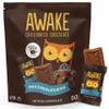 AWAKE - Caffeinated Chocolate Bites - Milk Chocolate, 50 Bites - 50mg Caffeine - Individually Wrapped Energy Bites - Coffee Alternative - Fairtrade, Gluten Free, Non GMO - 0.48oz view 1