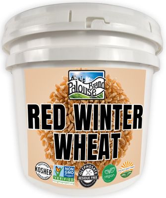 Palouse Brand Hard Red Winter Wheat Berries | Certified Glyphosate Residue Free | 25 LBS | Emergency Food Storage Bucket | Non-GMO | Grown on Our Family Farm | Bulk