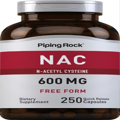 Piping Rock NAC Supplement N-Acetyl Cysteine | 600mg | 250 Capsules | Free Form Pills for Women and Men | Non-GMO, Gluten Free