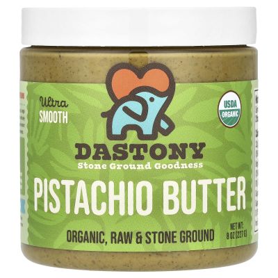 Dastony Organic Raw Pistachio Butter, 8 oz | Only 1 Ingredient | Vegan, Paleo and Keto Friendly, Non GMO, Gluten-free - Pack of 1