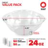 Stock Your Home 24oz Clear Plastic Salad Bowls with Lids Disposable (50 Pack) Small Takeout Container with Snap on Lid for Fruit Salads, Quinoa, Lunch and Meal Prep, Acai Bowl, To-Go Party Containers view 2