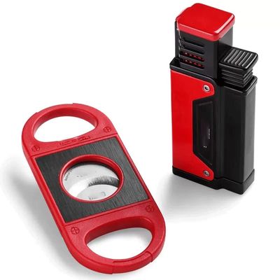 Feiyx Cigar Cutter, Portable Cigar Cutters, Stainless Steel Double Blade Metal Cigar Clippers Scissors for Cigar Accessories Tools, Perfect for Used by Cigar Lovers Cigar Cutter Gift Box