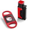 Feiyx Cigar Cutter, Portable Cigar Cutters, Stainless Steel Double Blade Metal Cigar Clippers Scissors for Cigar Accessories Tools, Perfect for Used by Cigar Lovers Cigar Cutter Gift Box view 1