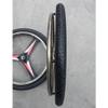 24inch Electric Wheelchair Replacement Wheels, Wheelchair Rear Wheels Accessories, PU Solid Tires, Aluminum Alloy Hub, Key Width: 6mm (1/4"), 1 Pair view 3