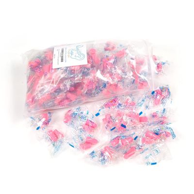 Quality Pink Foam Earplugs 100 Pair - 30dB for Small Ear Canal Side Sleepers - Soft Ear Plugs for Kids Women Children Sleeping Snoring Music Work - Noise Cancelling, Individually Wrapped & Disposable