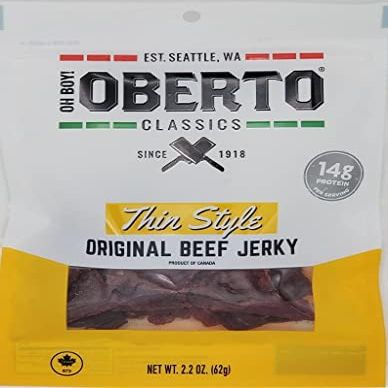 Oh Boy! Oberto Classics Thin Style Original Beef Jerky | 2.2 Ounce Per Bag (4)
