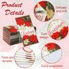 100 Pcs Christmas Poinsettia Napkins Red Green Buffalo Plaid Bordered Poinsettia Disposable Paper Dinner Napkins Merry Christmas Holly and Berry Hand Towels for Home Kitchen Christmas Party Supplies view 3