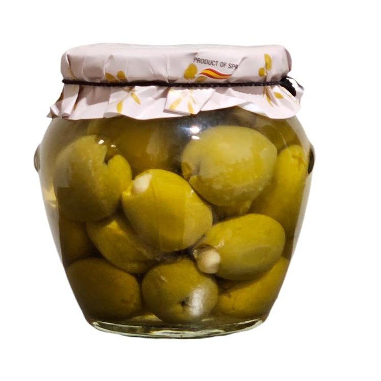 Grotaminarda | Garlic Stuffed Gordal Olives | Aceituna Rellena de Ajo | 20oz/580grs | Pack of 1