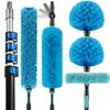 Hicavar 25 Foot High Ceiling Fan Duster with 6-18ft Extension Pole, Extendable Reusable Cobweb, Feather, Window Cleaning Squeegee Kit view 1