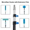 Hicavar 25 Foot High Ceiling Fan Duster with 6-18ft Extension Pole, Extendable Reusable Cobweb, Feather, Window Cleaning Squeegee Kit view 3