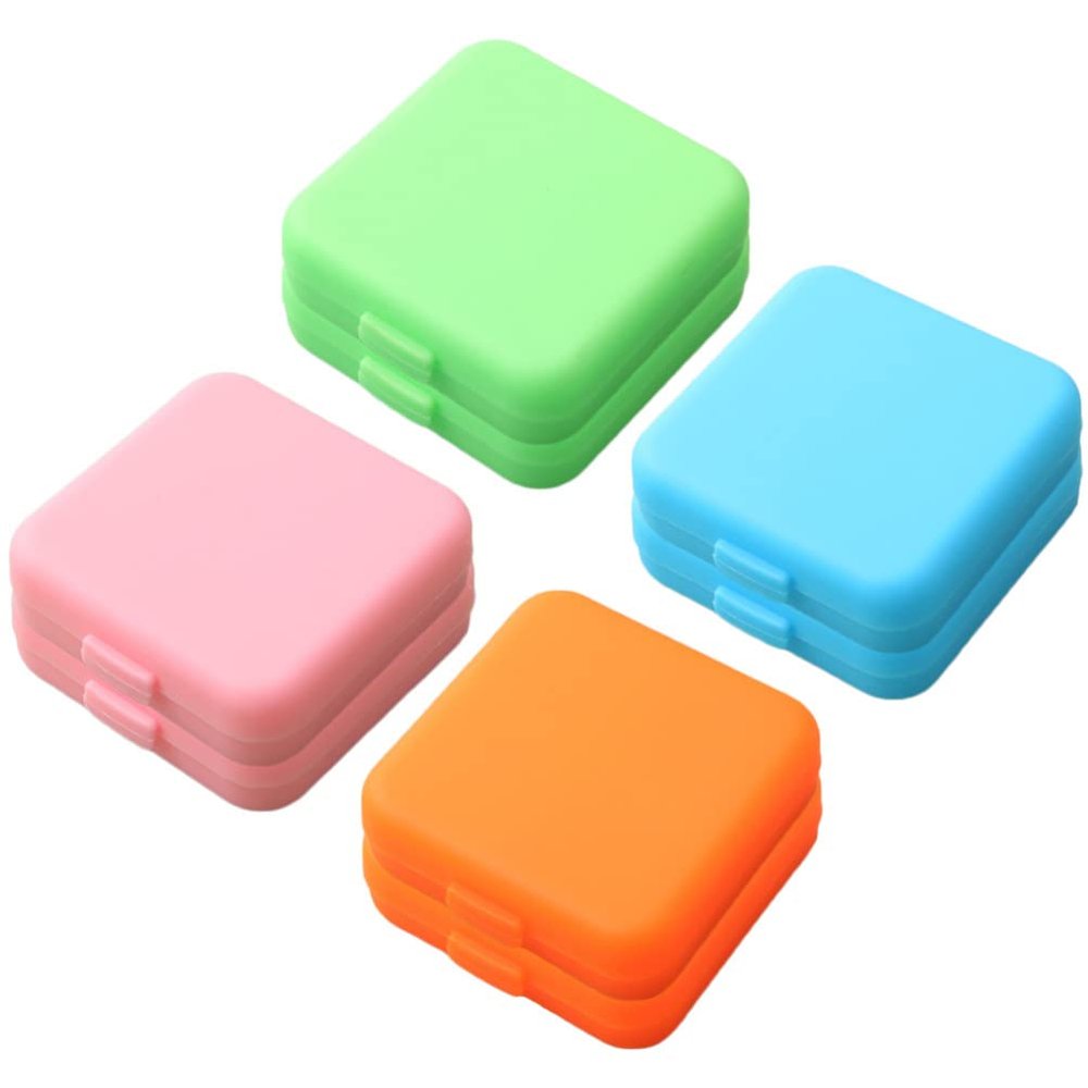 8pcs Portable Pill Organizer for Travel Compact Medicine Storage Case Four Compartments Vibrant Colors for Daily Vitamins and Medication Management