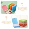 8pcs Portable Pill Organizer for Travel Compact Medicine Storage Case Four Compartments Vibrant Colors for Daily Vitamins and Medication Management view 2
