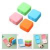 8pcs Portable Pill Organizer for Travel Compact Medicine Storage Case Four Compartments Vibrant Colors for Daily Vitamins and Medication Management view 4
