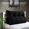 Rucener 8 lbs Thickened Twin Wedge Pillow Headboard College Dorm Bed Velvet Wedge Pillow Backrest Triangular Headboard Pillows with Side Pocket, Dorm Bedding Essentials for Girls & Boys view 2
