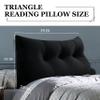 Rucener 8 lbs Thickened Twin Wedge Pillow Headboard College Dorm Bed Velvet Wedge Pillow Backrest Triangular Headboard Pillows with Side Pocket, Dorm Bedding Essentials for Girls & Boys view 3