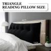 Rucener 11 lbs Thickened Queen Headboard Pillow for Sitting Up in Bed, Back Support Reading Pillow with Side Pocket and Velvet Removable Cover, Triangular Large Wedge Headboard Pillow view 3