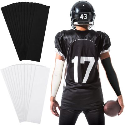 24 Pcs Athletic Turf Tape Easy to Apply Athletic Tape Football Turf Tape Easy Tear No Sticky Residue Tape for Athlete, Sport Trainers, 15.75 x 3.94 Inches (Black, White)