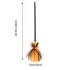 BESPORTBLE Halloween Broom Prop, Witch Gauze Broom Decoration Magician Witch Broom Broom Prop Makeup Party Show Props Decor (Orange) view 3