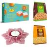 Haldiram's Nagpur Orange Burfee 500 Grams, Phalhari Chiwda(200 gm),Tasty Nuts (200 gm) with Large Diya view 1