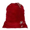 Sunnywood Santa Christmas Gift Bag Large Stretchy Velour Present Sack with Golden Drawstring, 36" x 27", Red Snowflake view 1
