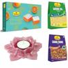 Haldiram's Nagpur Orange Burfee 500 Grams, Chana Choor(200 gm),Moong Dal(200 gm) with Large Diya view 1