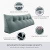 Rucener 14 lbs Thickened Wedge Pillow Headboard Body Positioner Backrest Support Triangular Headboard Pillow for Sleeping with Side Pocket Velvet King view 3