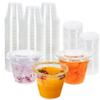 Lot45 Plastic Dessert Cups with Lids - 100pk 9 oz Disposable Clear Plastic Cups and Lids for Party Drink and Appetizer view 1