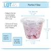 Lot45 Plastic Dessert Cups with Lids - 100pk 9 oz Disposable Clear Plastic Cups and Lids for Party Drink and Appetizer view 2